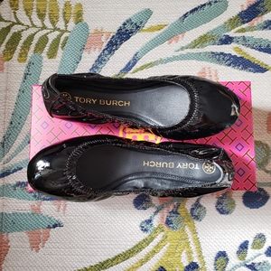 Tory Burch Eddie Ballet size 8.5 Perfect Black